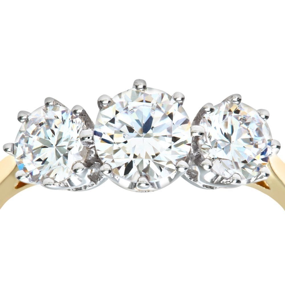 Cubic Zirconia Trilogy - detail view | Prime Jewellery