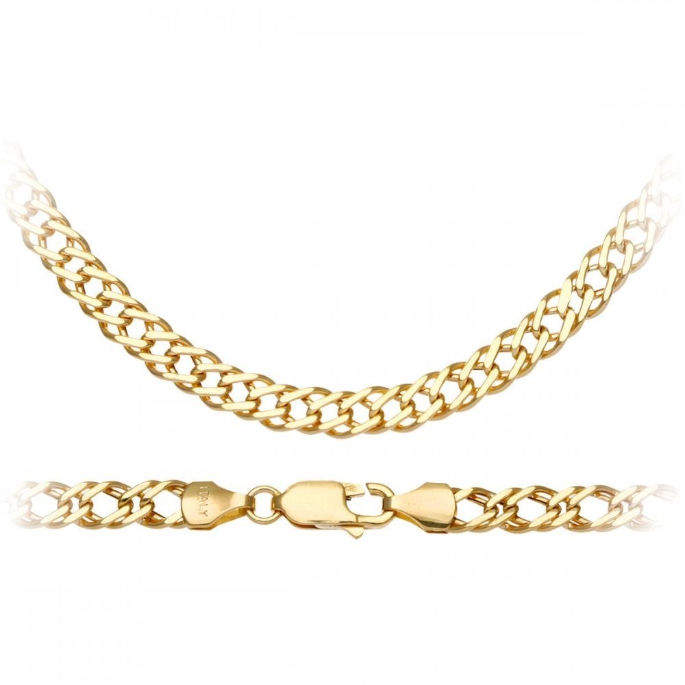9ct Yellow Gold Double Curb Chain