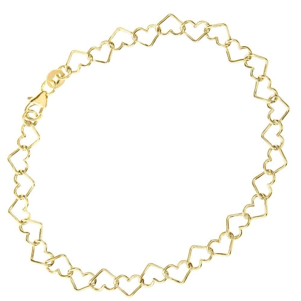 Heart Bracelet 9ct Yellow Gold | Prime Jewellery
