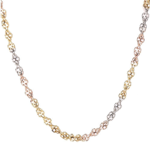 3 Colour Gold Infinity Chain 9ct Gold | Prime Jewellery