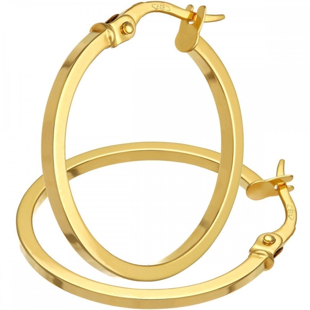 9ct Yellow Gold 2cm Diameter Hoop Earrings