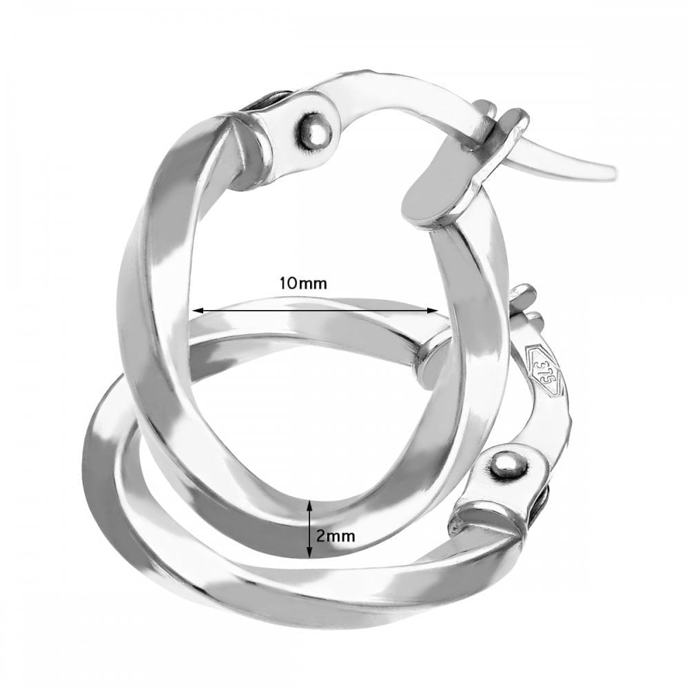 Twisted Mini Hoop - detail view | Prime Jewellery