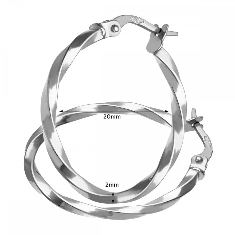 9ct Gold Spiral Hoop Earrings