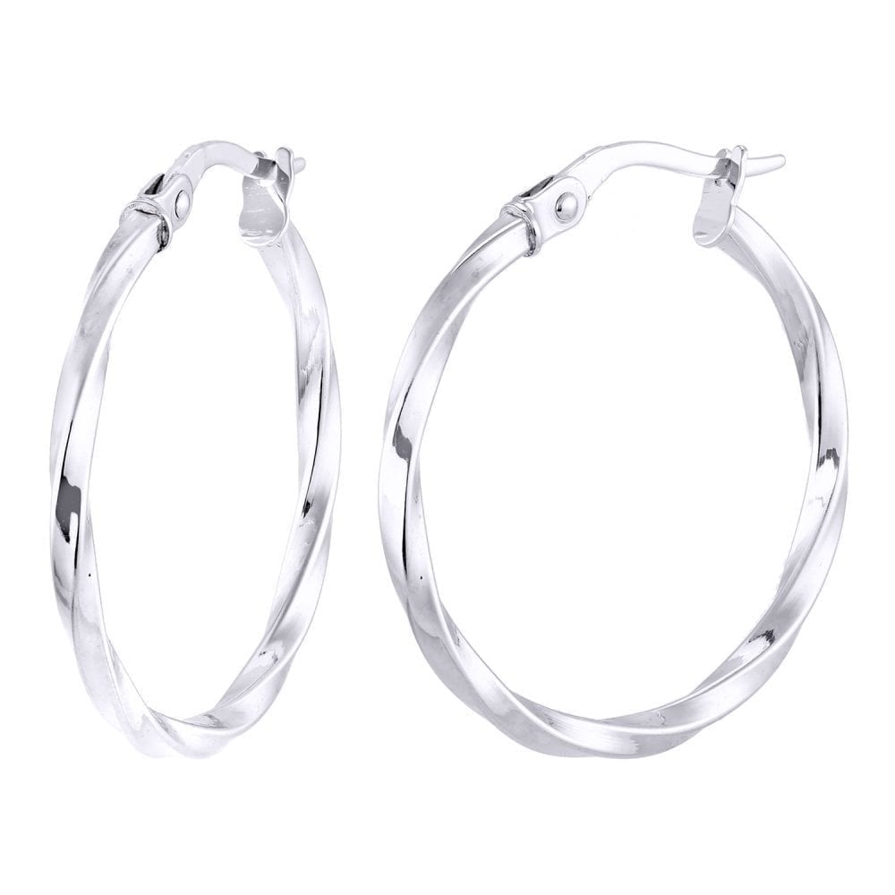 9ct Gold Spiral Hoop Earrings