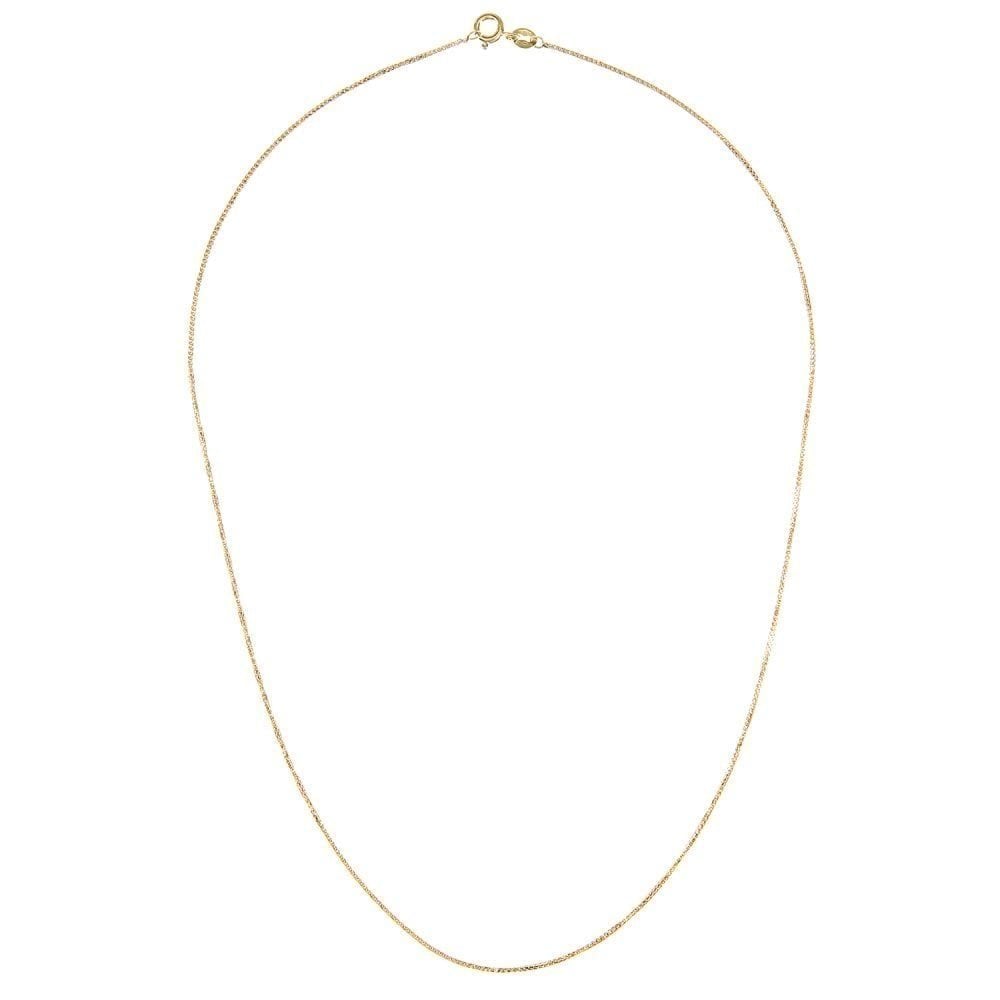 9ct Yellow Gold Foxtail Pendant Chain