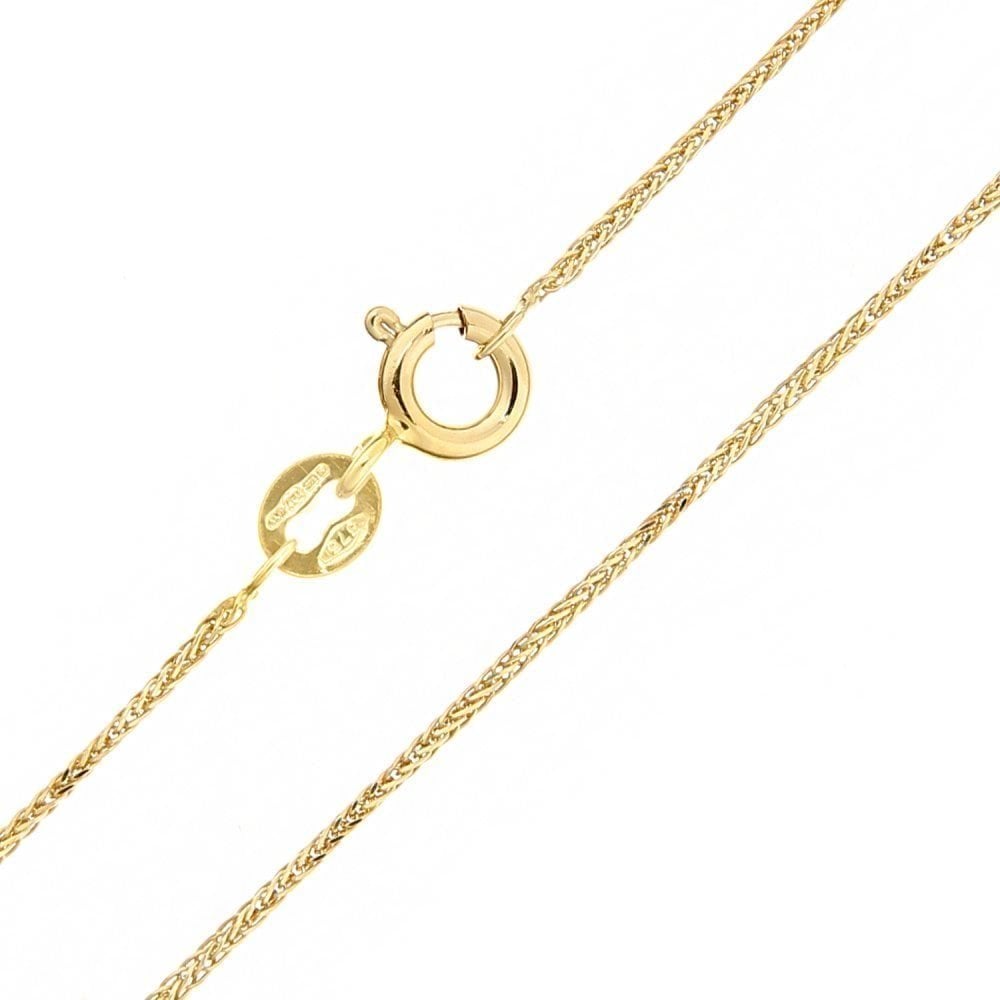 9ct Yellow Gold Foxtail Pendant Chain