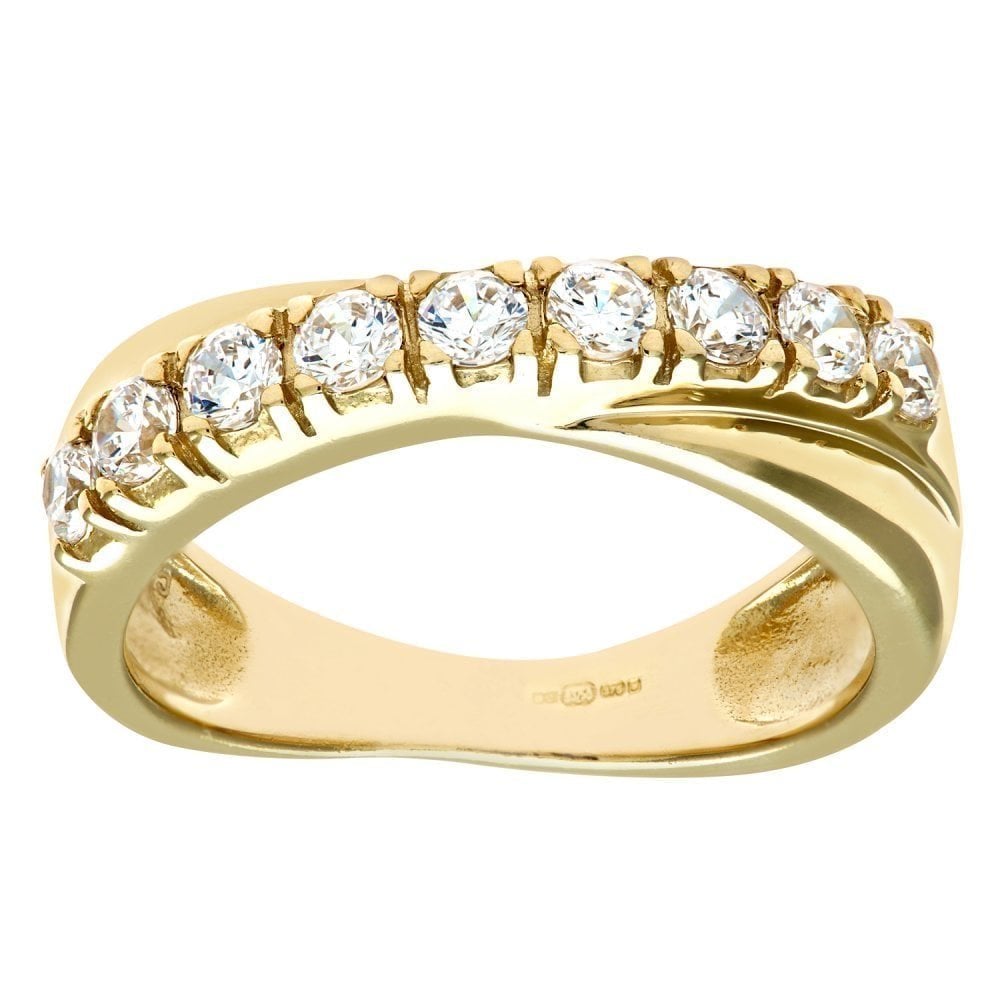 9ct Yellow Gold Eternity Ring in Crossover Design