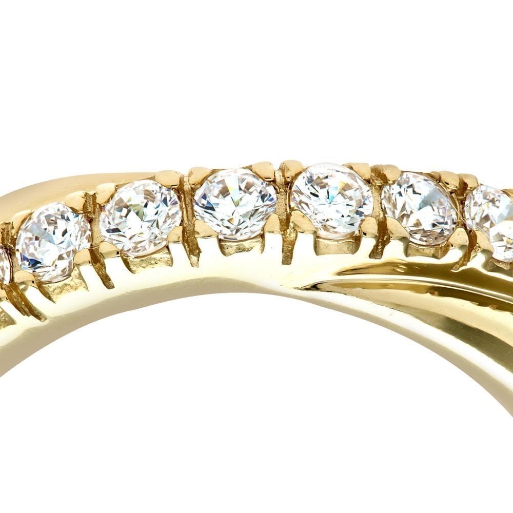 9ct Yellow Gold Eternity Ring in Crossover Design