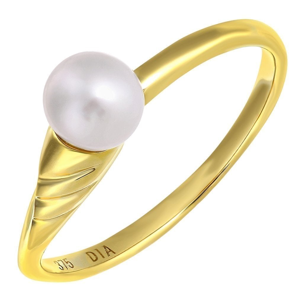 9ct Yellow Gold Cultured Pearl Ring