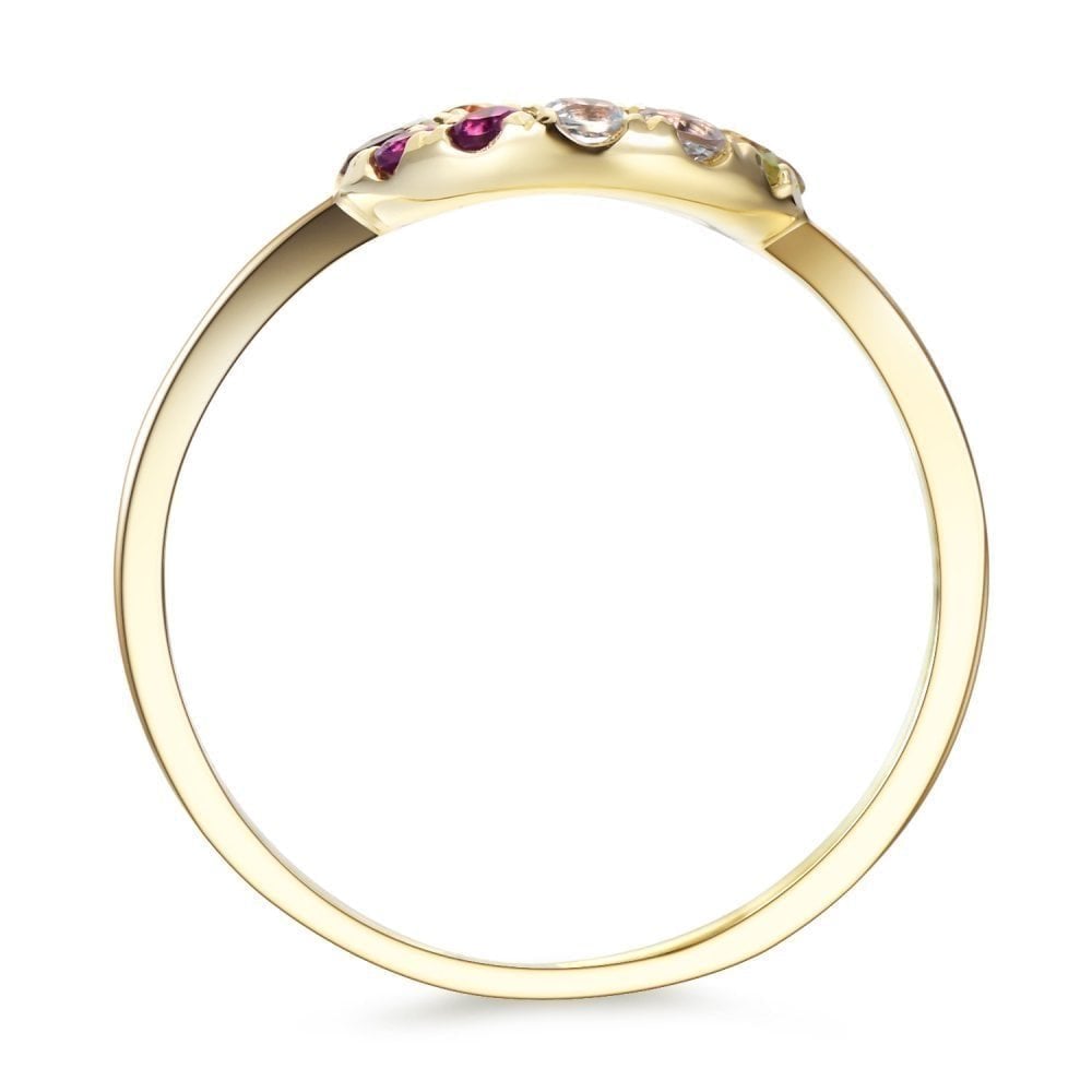 9ct Yellow Gold Multi Gem Dress Ring