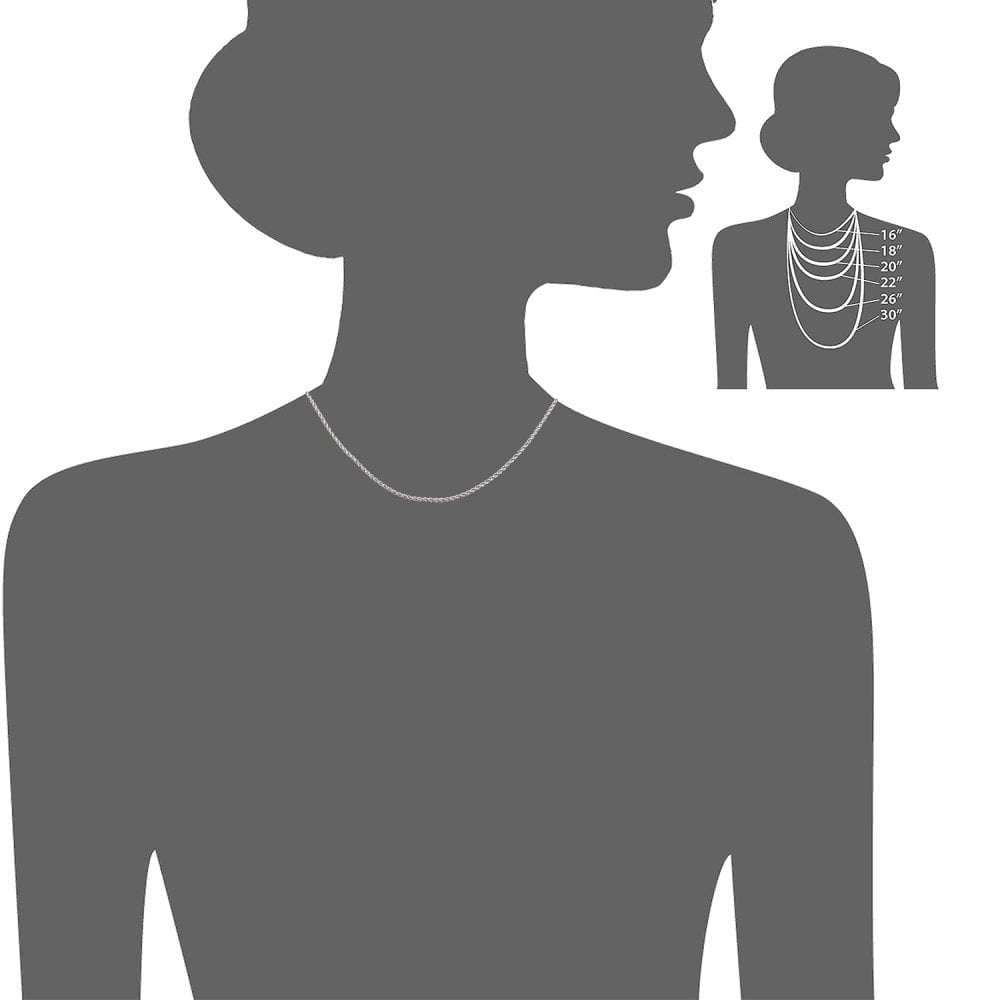 9ct White Gold Rope Chain Necklace