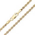 9ct Yellow Gold Rope Chain Necklace of Length 42cm