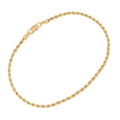 9ct Yellow Gold Rope Bracelet of Length 18.4cm