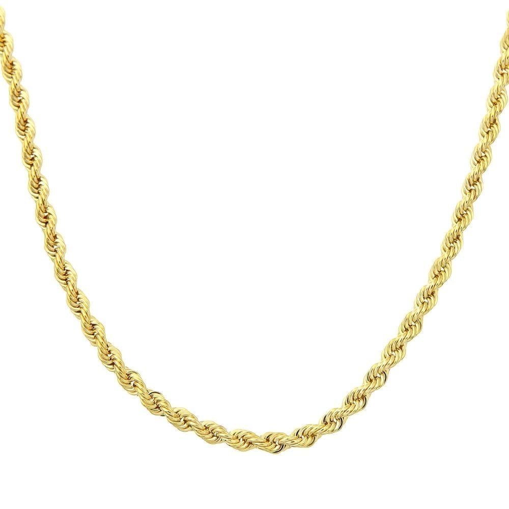 9ct Yellow Gold Rope Chain Necklace