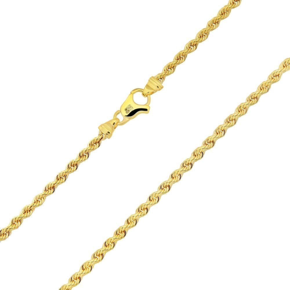 9ct Yellow Gold Rope Chain Necklace