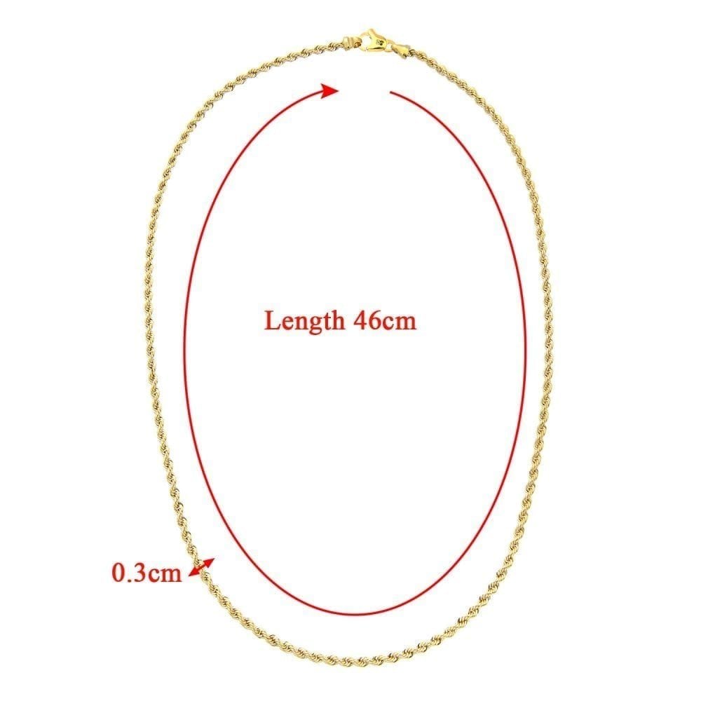 9ct Yellow Gold Rope Chain Necklace