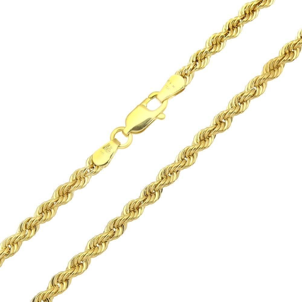 9 ct Yellow Gold Rope Bracelet of 7.5 Inch/19 cm Length