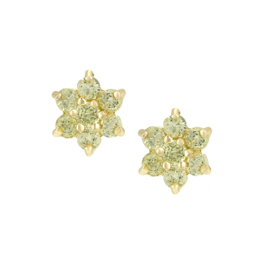 Peridot Stud Earrings - detail view | Prime Jewellery
