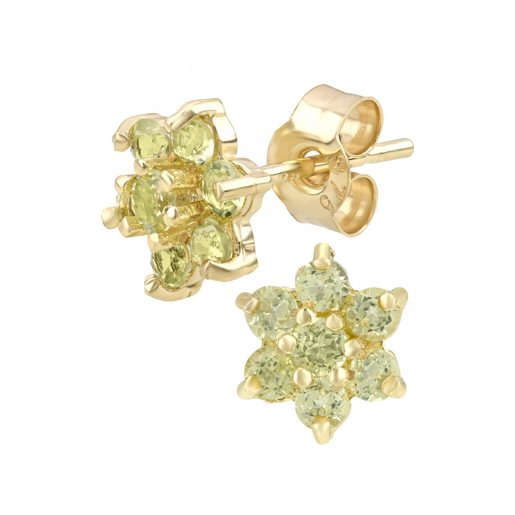 Peridot Stud Earrings - detail view | Prime Jewellery
