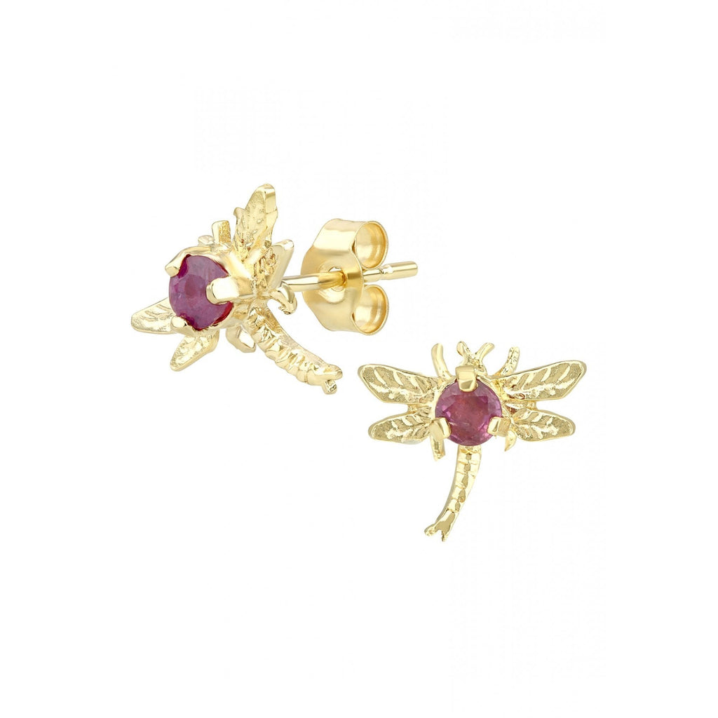 Ruby Stud Earrings - detail view | Prime Jewellery