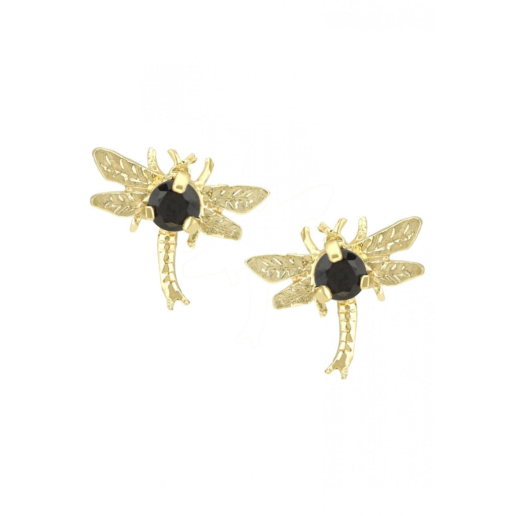 Black Sapphire Stud Earrings - detail view | Prime Jewellery