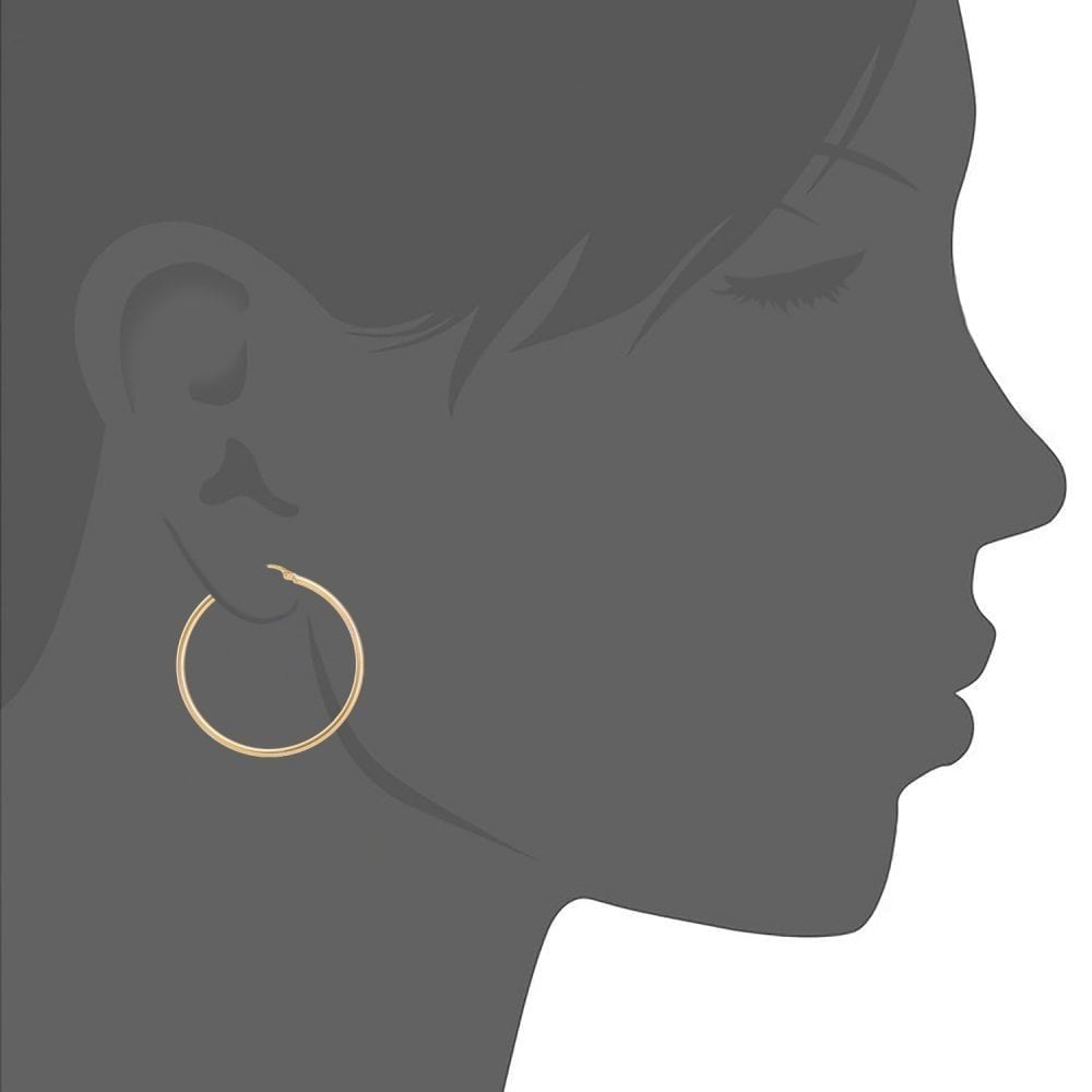 9ct Yellow Gold Classic Hoop Earrings