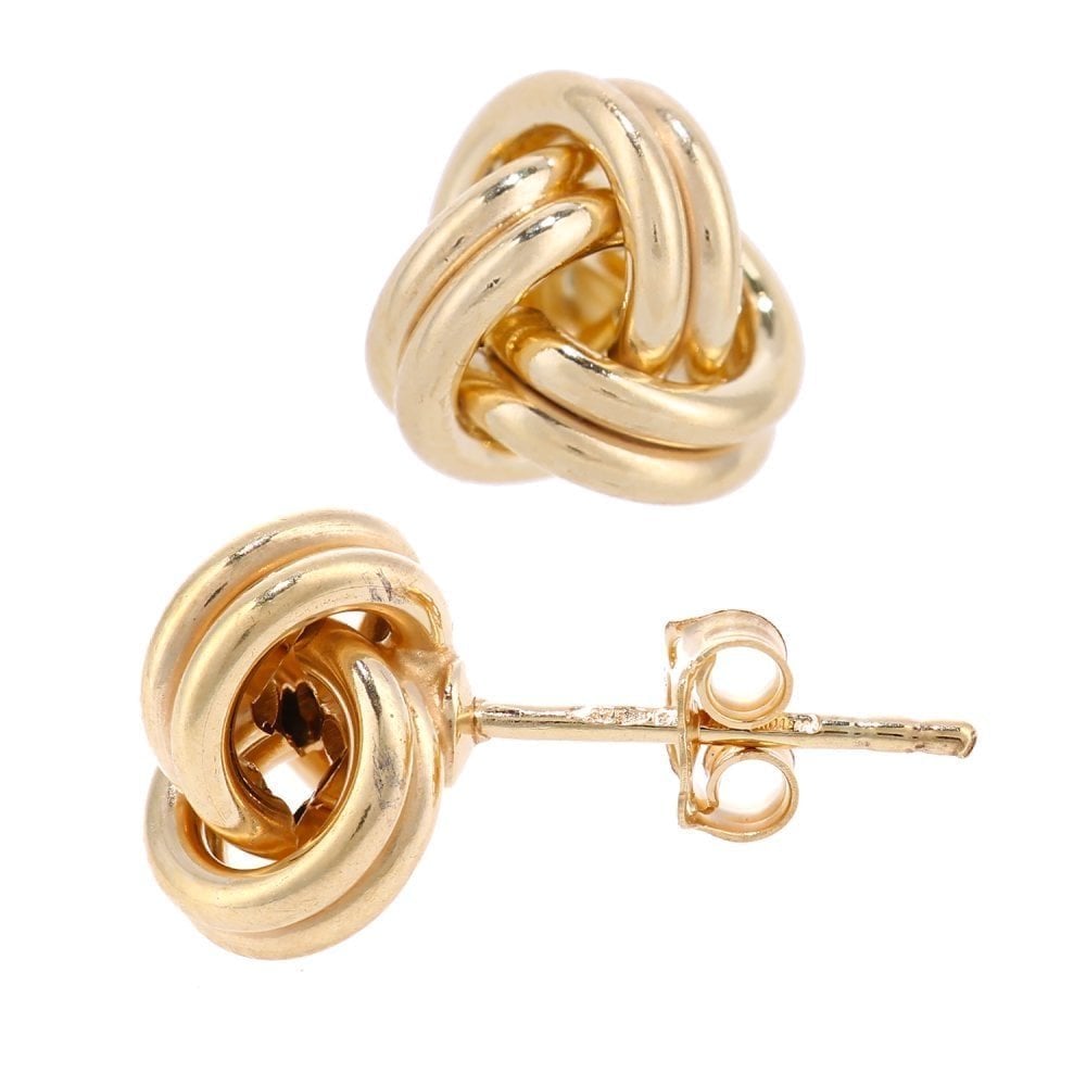 9ct Gold Love Knot Stud Earrings