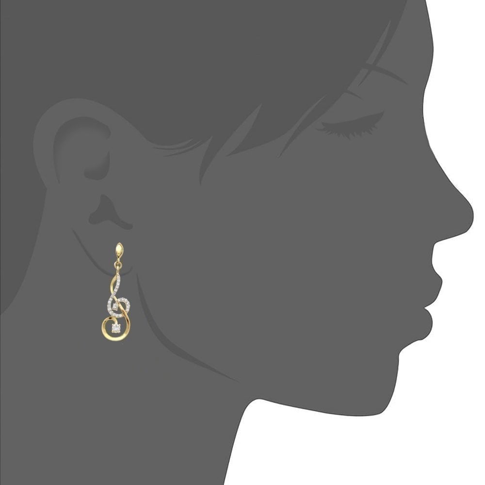 Cubic Zirconia Drop Earrings - detail view | Prime Jewellery