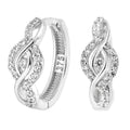 Cubic Zirconia Hoop Earrings 9ct White Gold | Prime Jewellery