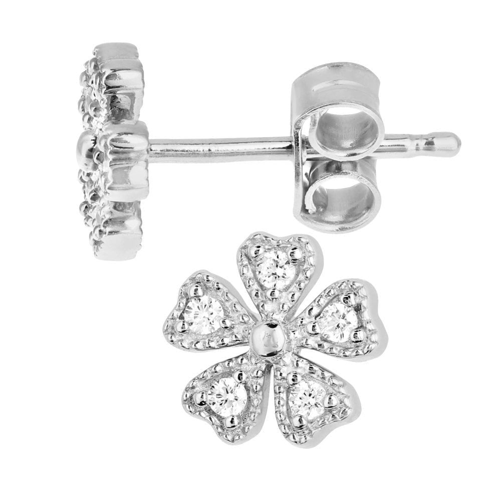 Cubic Zirconia Stud Earrings - detail view | Prime Jewellery