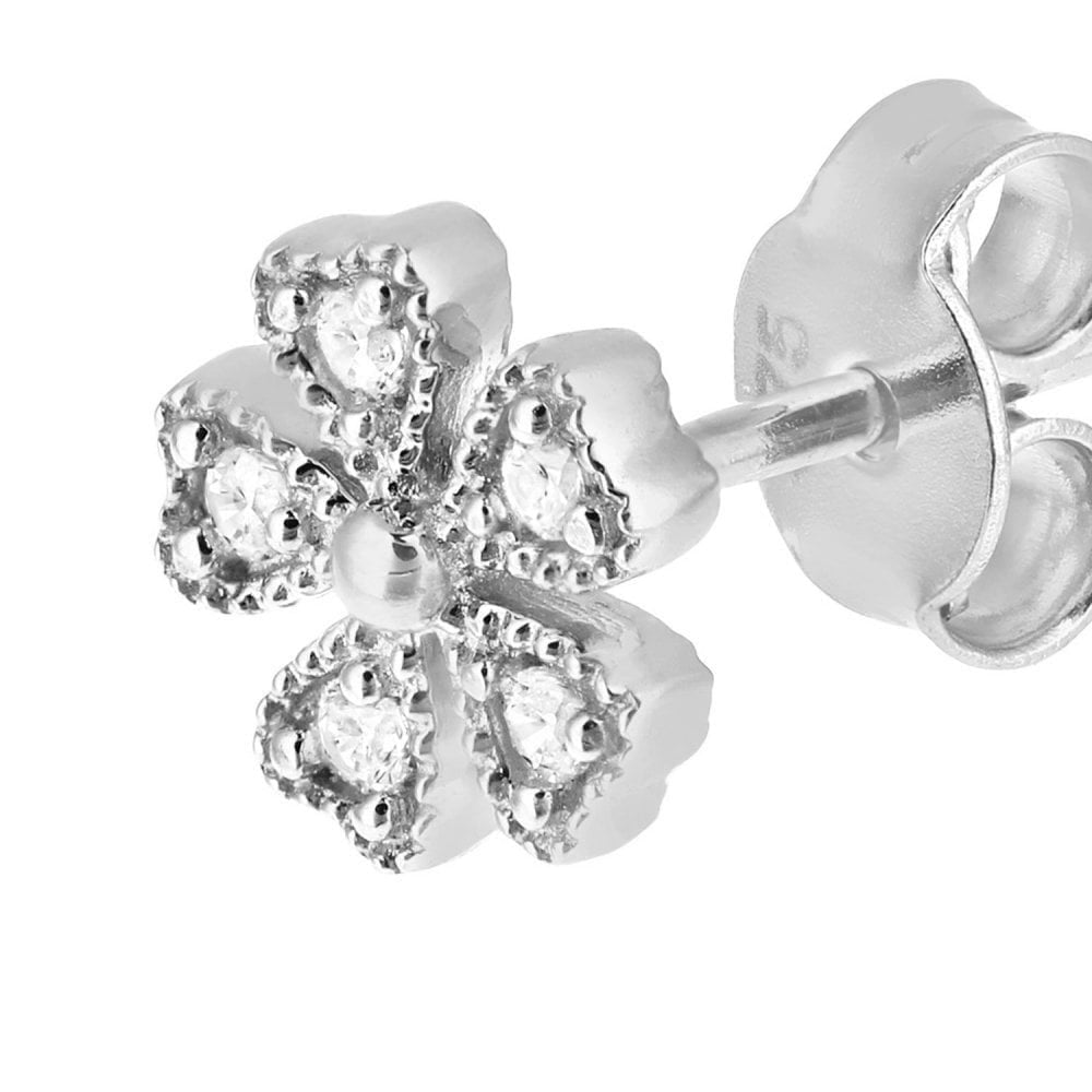 Cubic Zirconia Stud Earrings - detail view | Prime Jewellery