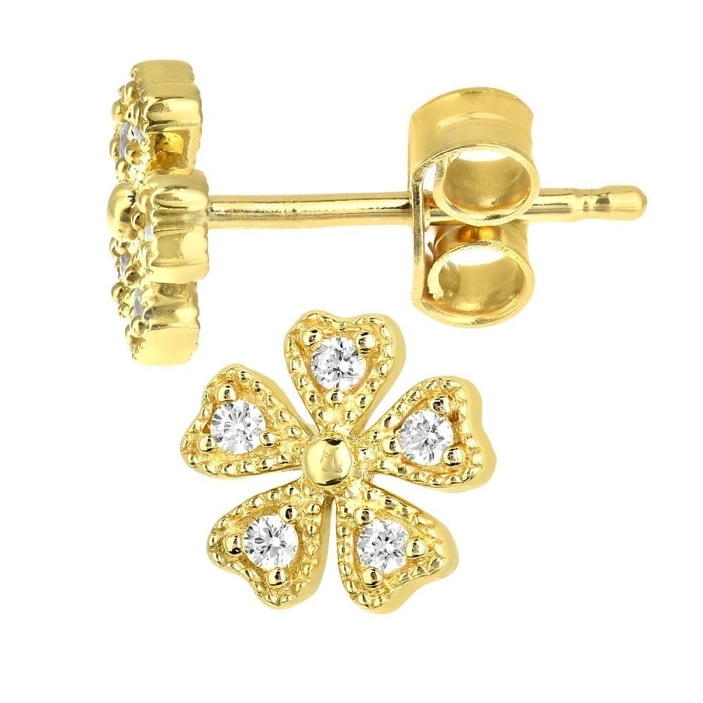 Cubic Zirconia Stud Earrings - detail view | Prime Jewellery