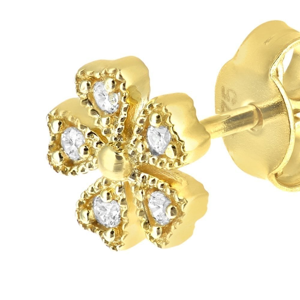 Cubic Zirconia Stud Earrings - detail view | Prime Jewellery