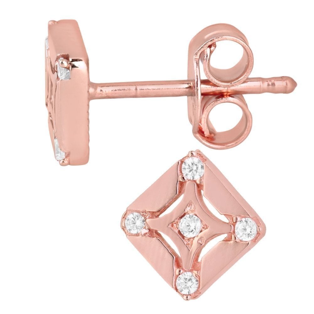 Cubic Zirconia Stud Earrings - detail view | Prime Jewellery