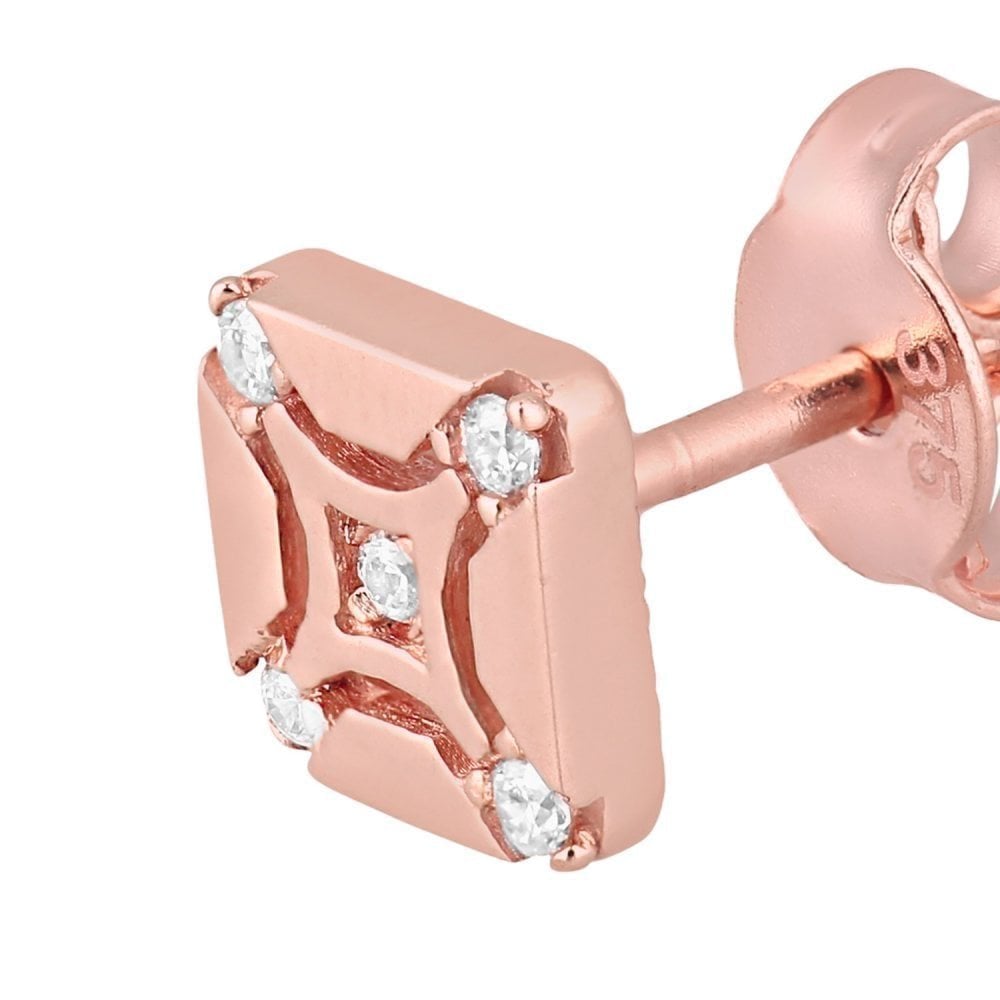 Cubic Zirconia Stud Earrings - detail view | Prime Jewellery