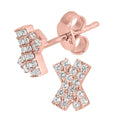 Cubic Zirconia Stud Earrings 9ct Rose Gold | Prime Jewellery