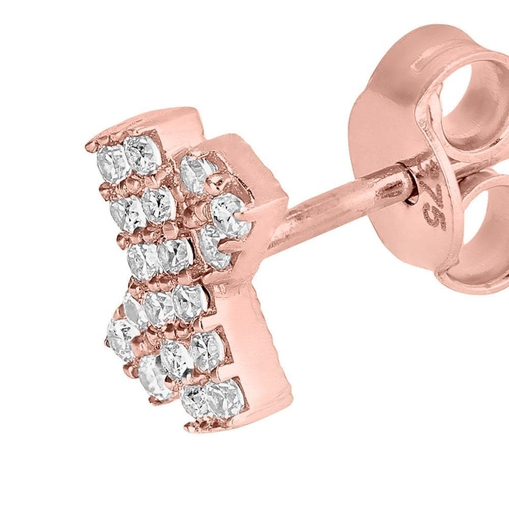 Cubic Zirconia Stud Earrings - detail view | Prime Jewellery