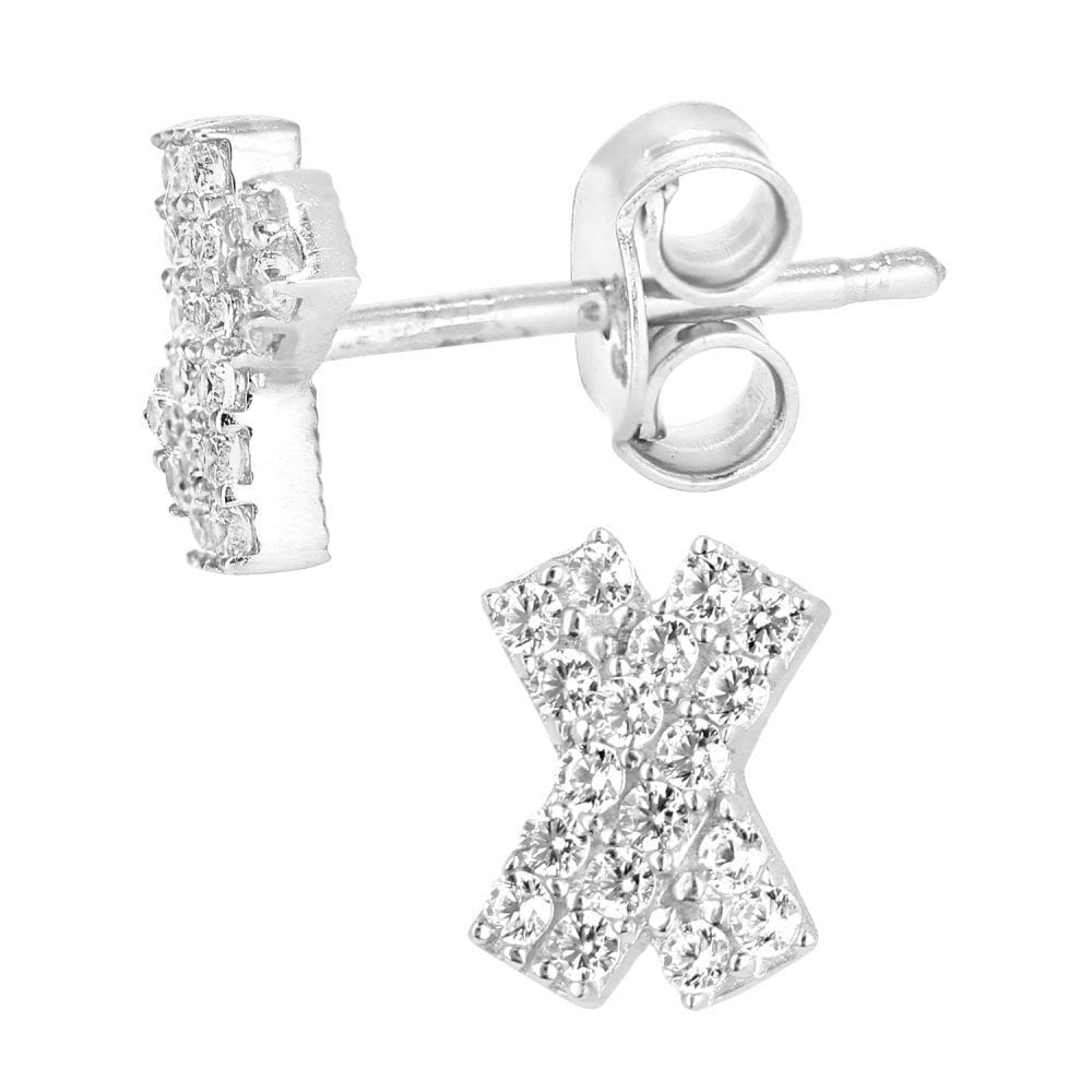 Cubic Zirconia Stud Earrings - detail view | Prime Jewellery