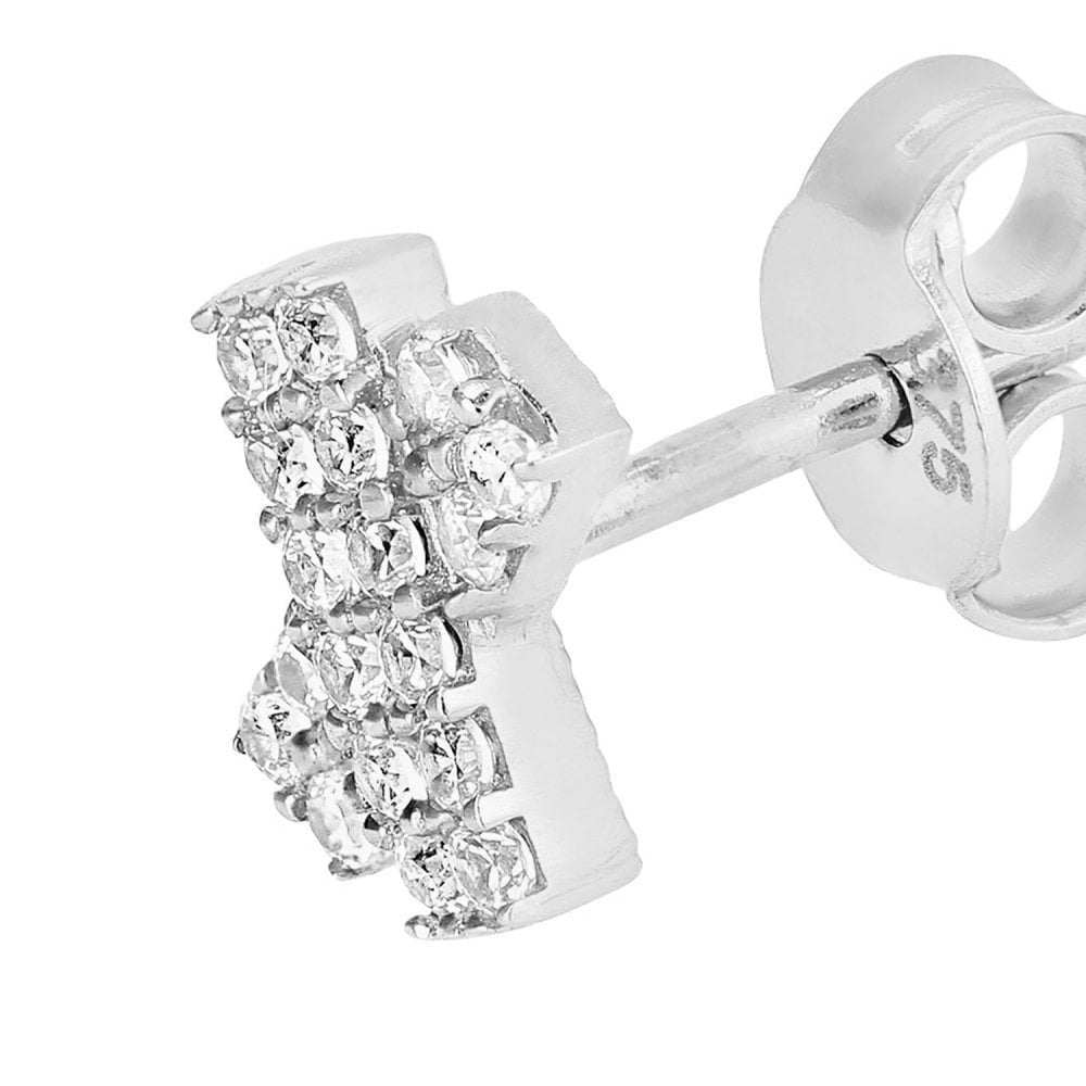 Cubic Zirconia Stud Earrings - detail view | Prime Jewellery