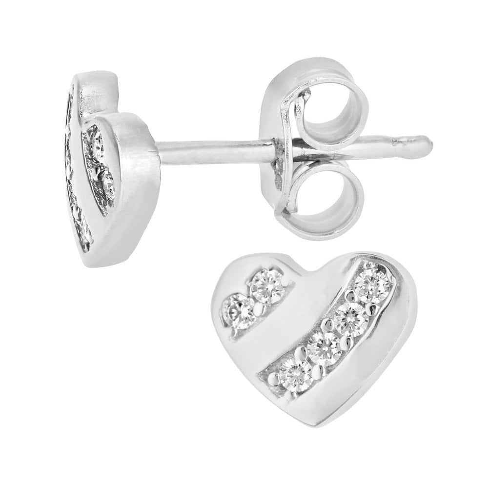 Cubic Zirconia Stud Earrings - detail view | Prime Jewellery