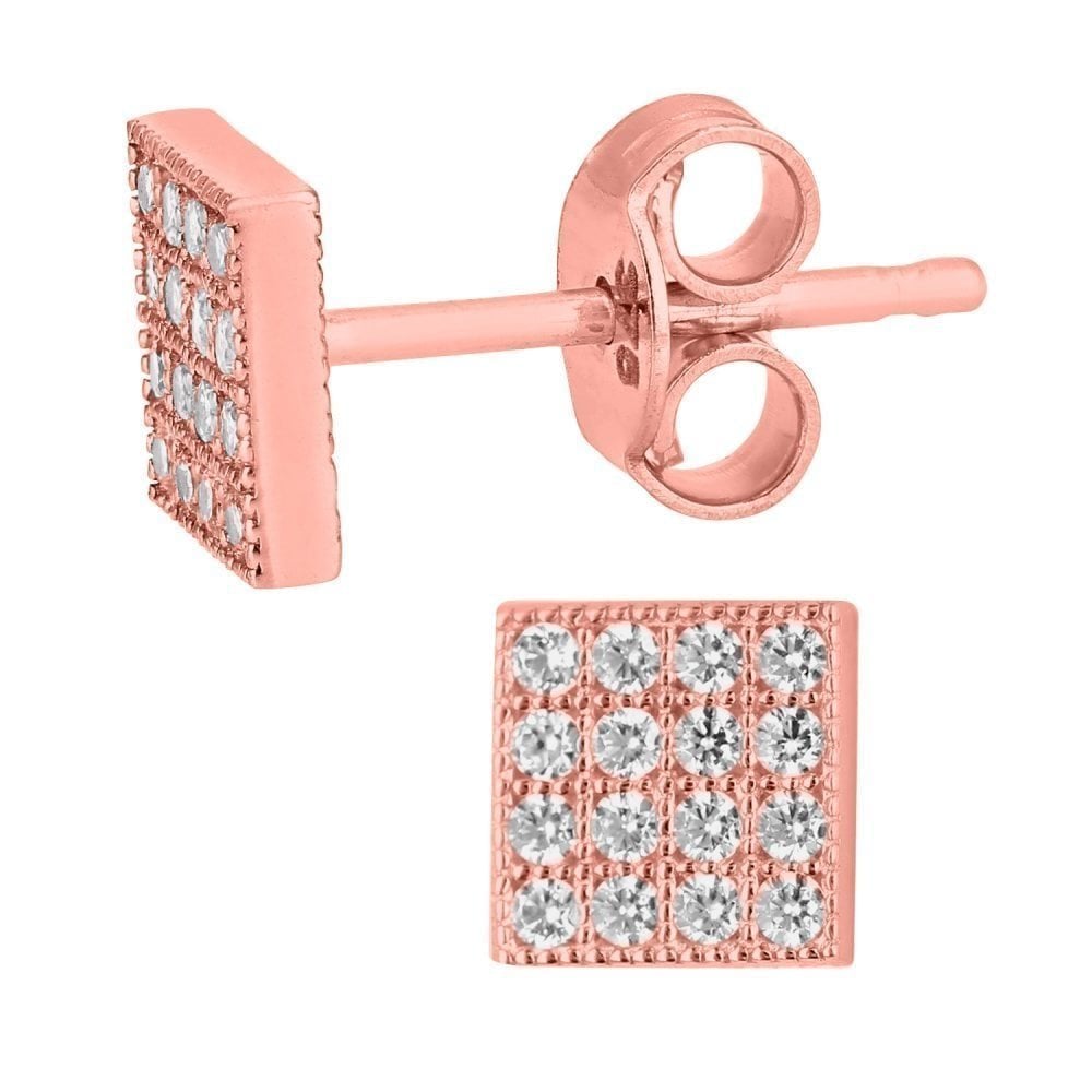 Cubic Zirconia Stud Earrings - detail view | Prime Jewellery