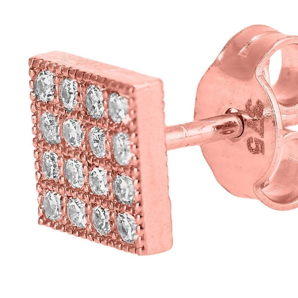 Cubic Zirconia Stud Earrings - detail view | Prime Jewellery