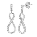 Cubic Zirconia Drop Earrings 9ct White Gold | Prime Jewellery