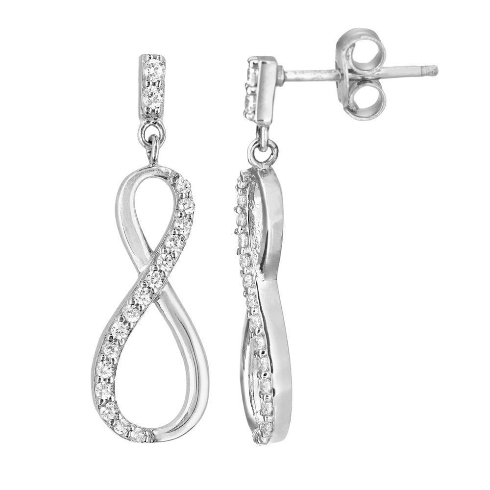 Cubic Zirconia Drop Earrings - detail view | Prime Jewellery