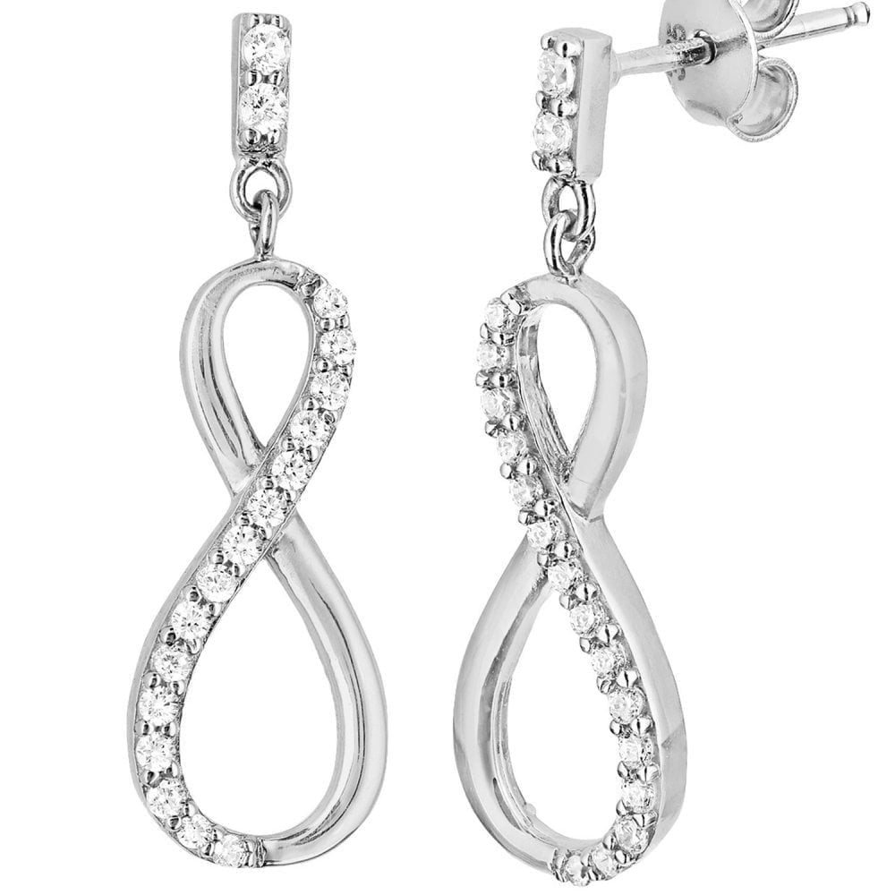 Cubic Zirconia Drop Earrings - detail view | Prime Jewellery