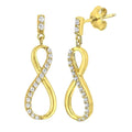 Cubic Zirconia Drop Earrings 9ct Yellow Gold | Prime Jewellery