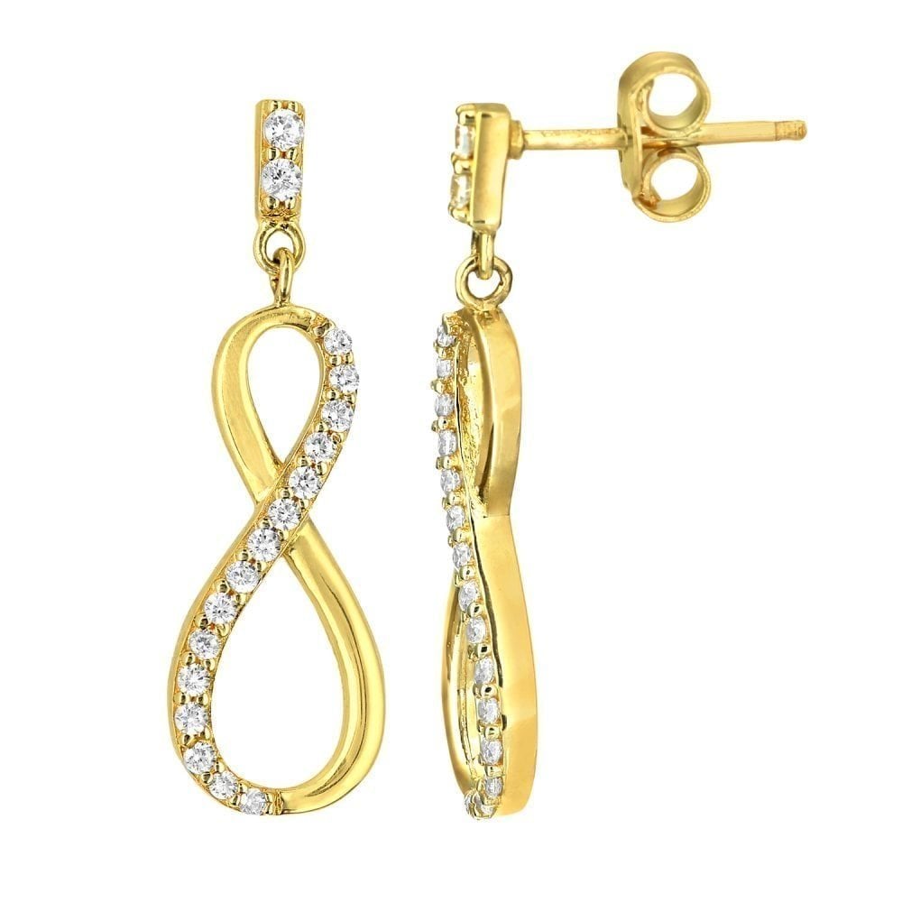 Cubic Zirconia Drop Earrings - detail view | Prime Jewellery