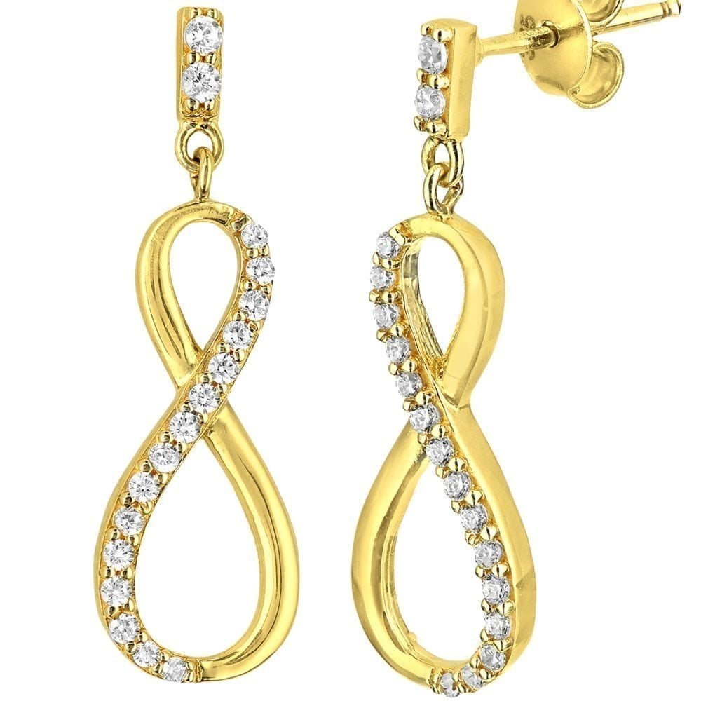 Cubic Zirconia Drop Earrings - detail view | Prime Jewellery