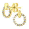Cubic Zirconia Stud Earrings 9ct Yellow Gold | Prime Jewellery
