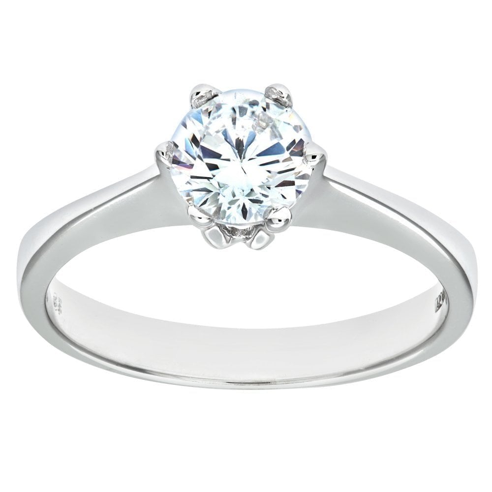 9ct White Gold Solitaire Ring